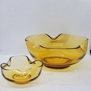 Honey Gold Accent Modern Chip and Dip Set
